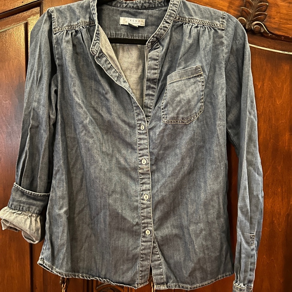 Kenar Denim Button Front